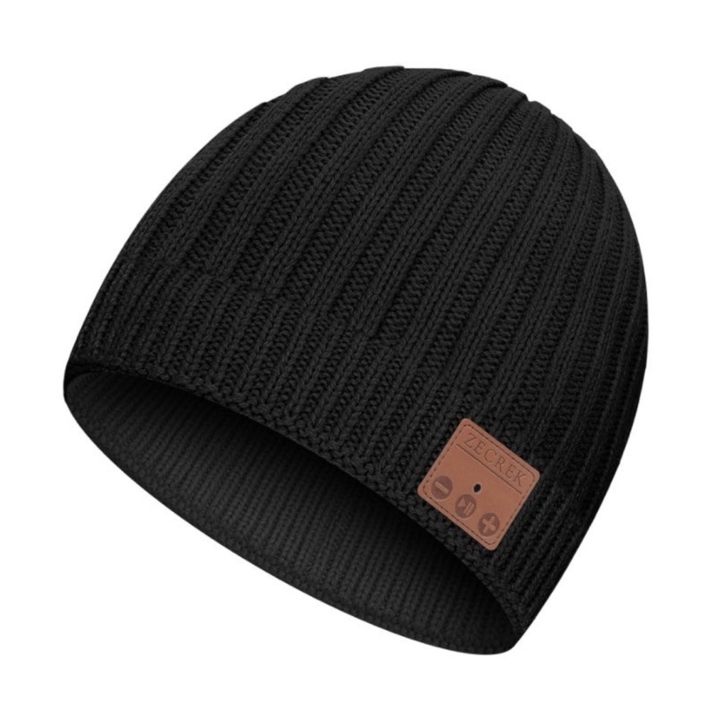 🆕 Unisex Bluetooth Knitted Beanie With Polyester Fleece Face Covering